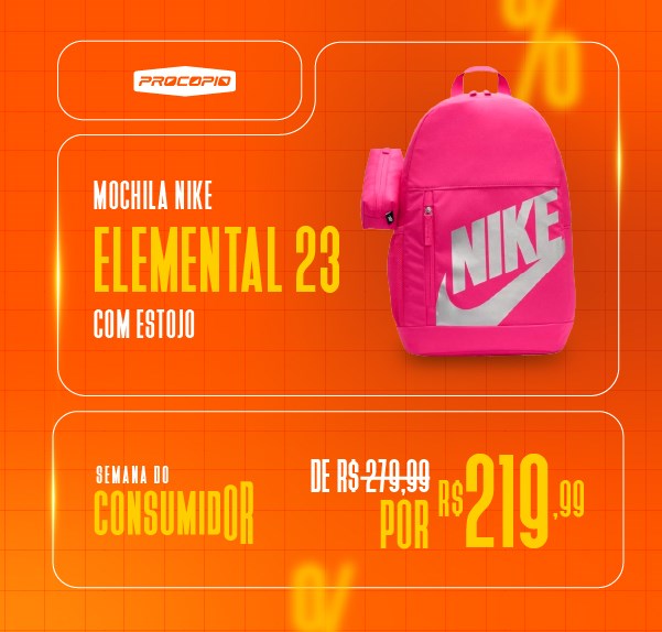 Mochila Nike Elemental 23 com Estojo