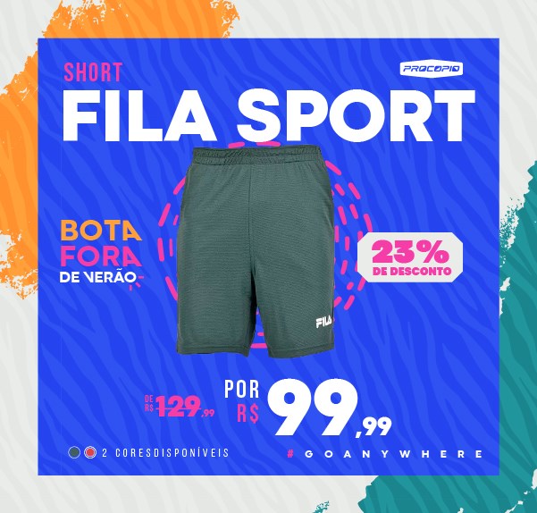 Short Fila Sport 7,5 Polegadas