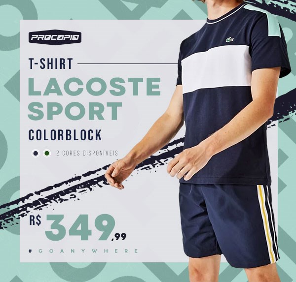 Camiseta Lacoste Sport Ultralight Colorblock