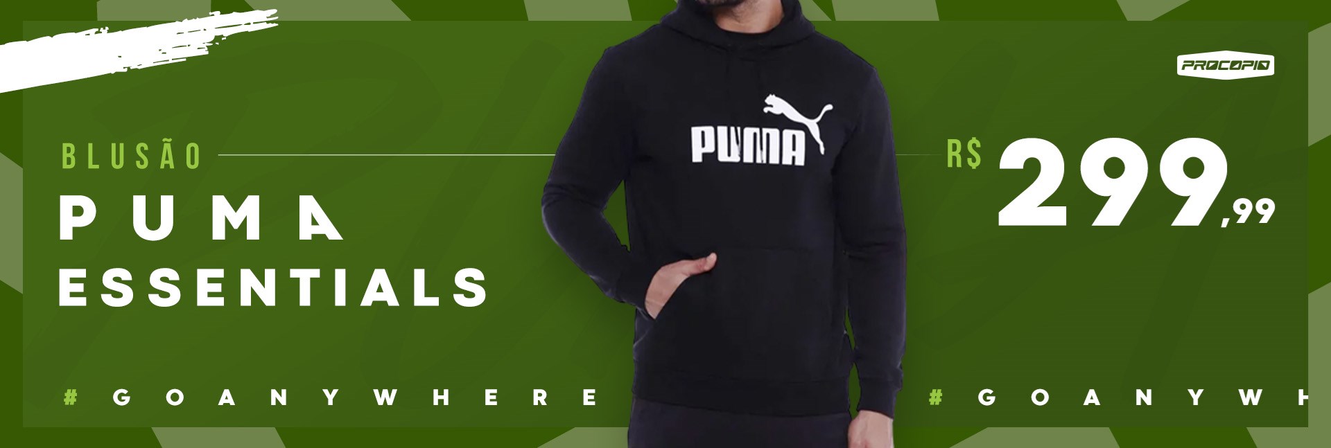 Blusão Puma Moletom Essentials Big Logo com Capuz 