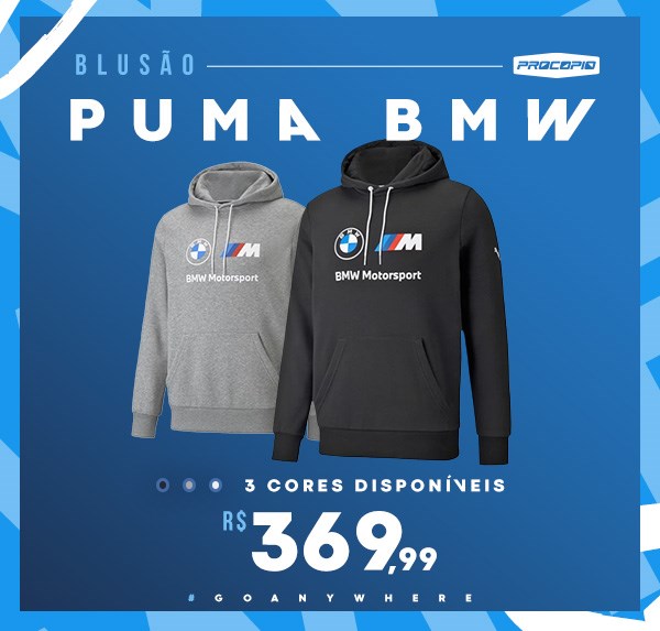 Blusão Puma BMW MMS Moletom Essentials Fleece Com Capuz