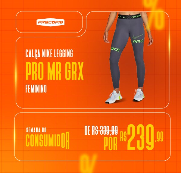 Calça Nike Legging Pro MR GRX