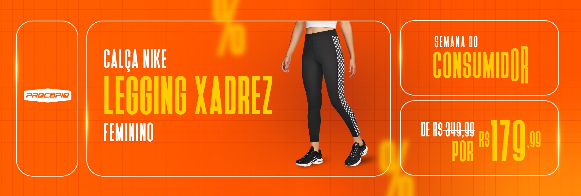 Calça Nike Legging Xadrez