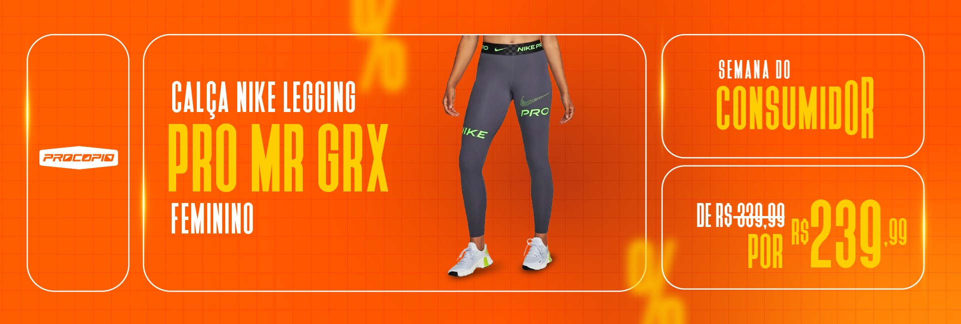 Calça Nike Legging Pro MR GRX