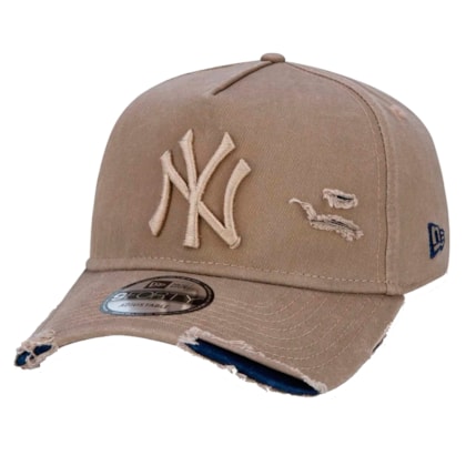 Boné New Era 9FORTY A-Frame Destroyed MLB New York Yankees Brown