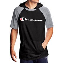 Camiseta Champion Raglan com Capuz Masculino