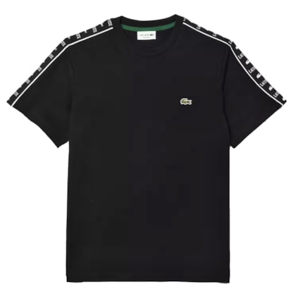 Camiseta Lacoste Stripes Logo Masculino