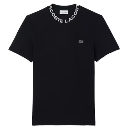 Camiseta Lacoste Stripes Logo Masculino